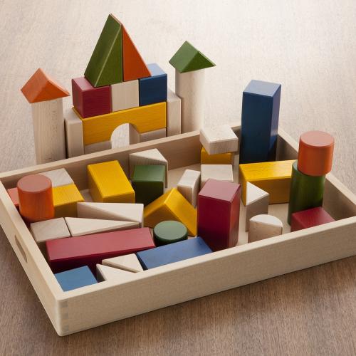 ＜ボーネルンド＞オリジナル積み木 カラー（積み木のほん付）