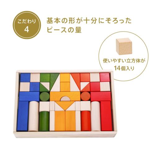 ＜ボーネルンド＞オリジナル積み木 カラー（積み木のほん付）