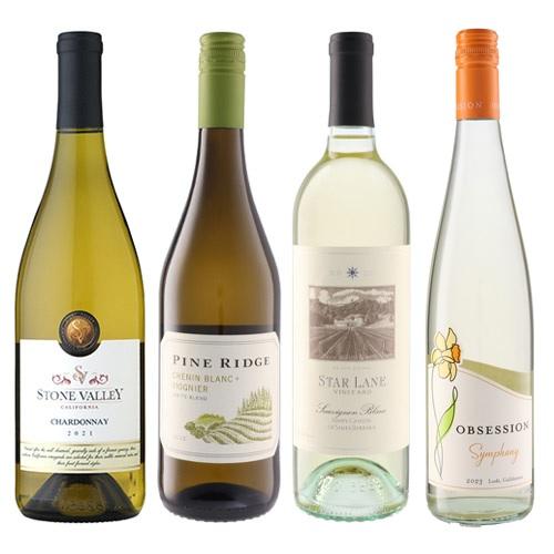 【送料当社負担】カリフォルニアワイン品種飲み比べ白ワイン4本セット