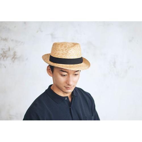 ＜田中帽子店＞ノア　麦わら中折れ帽子