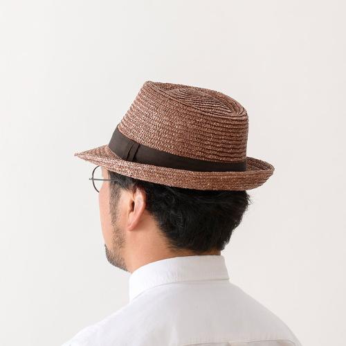 ＜田中帽子店＞ノア　麦わら中折れ帽子