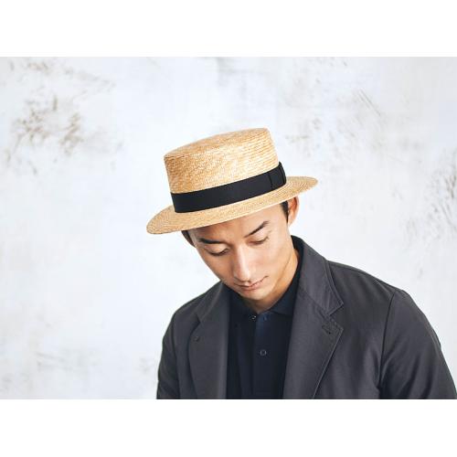 ＜田中帽子店＞マラン・オム　麦わらカンカン帽