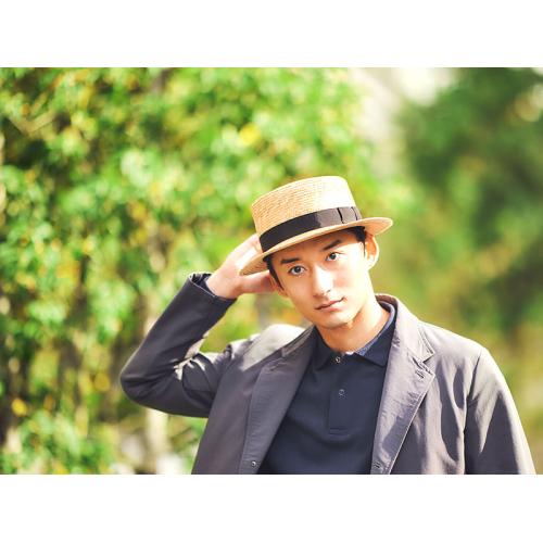 ＜田中帽子店＞マラン・オム　麦わらカンカン帽