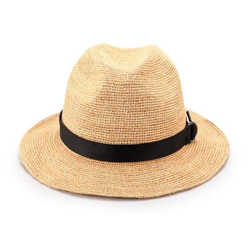 ＜田中帽子店＞ベイリー　ラフィア　畳める中折れハット