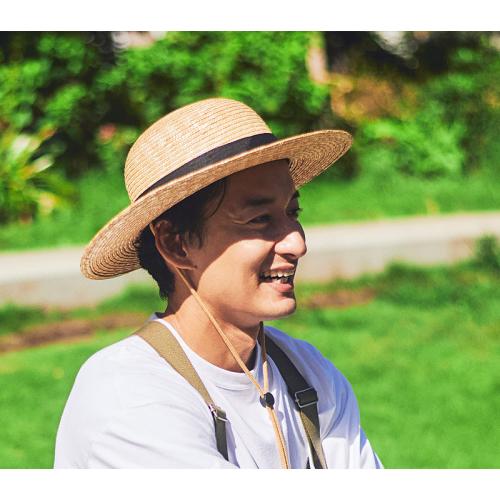 ＜田中帽子店＞ロジャー　麦わらつば広ハット