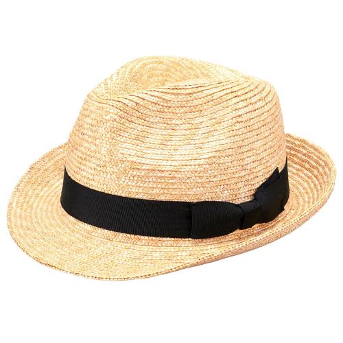 ＜田中帽子店＞ディーノ　麦わら中折れハット