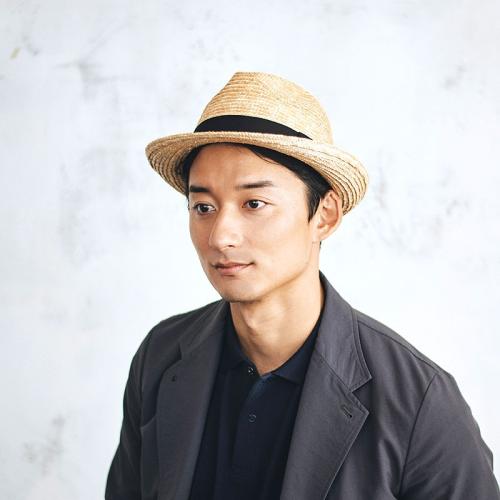 ＜田中帽子店＞ディーノ　麦わら中折れハット
