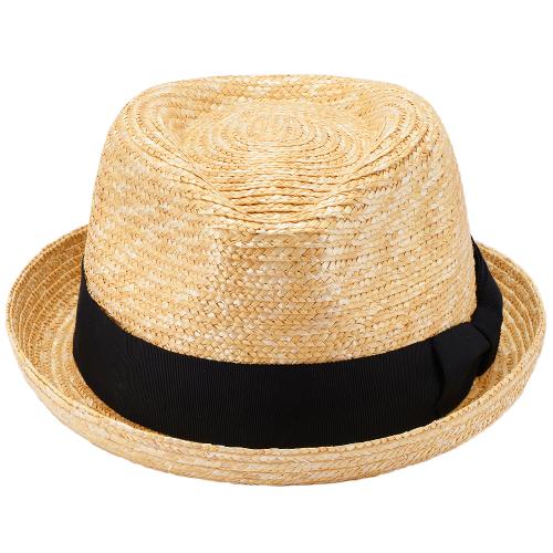 ＜田中帽子店＞マレク　麦わらオールアップハット