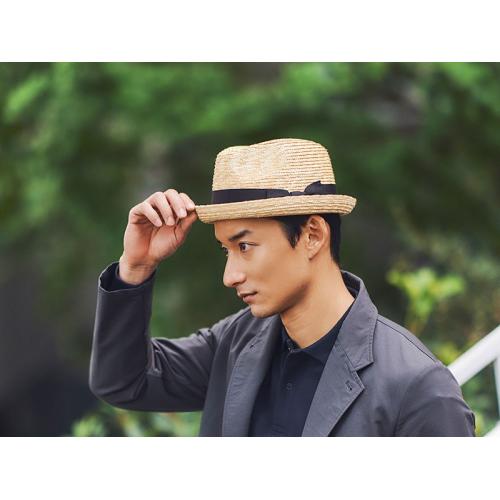 ＜田中帽子店＞マレク　麦わらオールアップハット