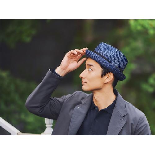 ＜田中帽子店＞マレク　麦わらオールアップハット