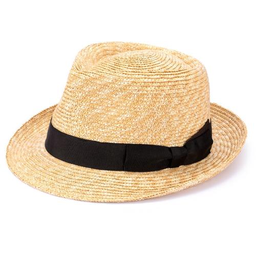 ＜田中帽子店＞ファーロ　麦わら中折れハット