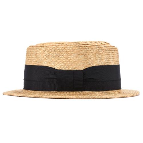 ＜田中帽子店＞マーロ　麦わらポークパイハット