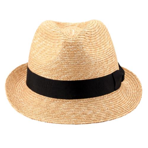 ＜田中帽子店＞シモン　麦わら中折れハット