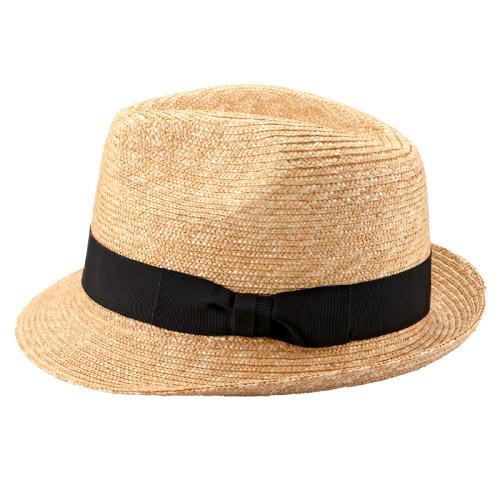 ＜田中帽子店＞シモン　麦わら中折れハット