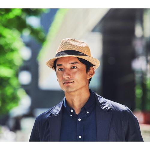 ＜田中帽子店＞シモン　麦わら中折れハット
