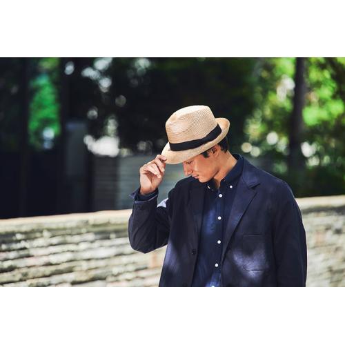 ＜田中帽子店＞シモン　麦わら中折れハット