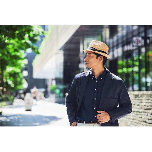 ＜田中帽子店＞シモン　麦わら中折れハット