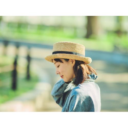 ＜田中帽子店＞ブリス２　ラフィアポークパイハット