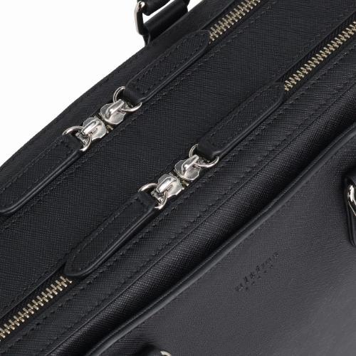 ＜ultima TOKYO＞デルフィーノ　B4/14.0インチPC収納可能　牛革シボ型押し2気室ブリーフケース11952