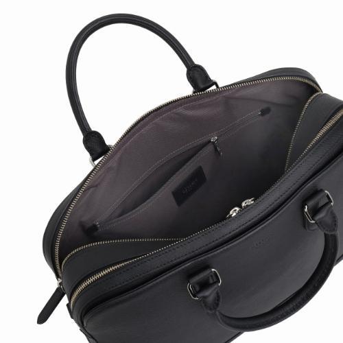 ＜ultima TOKYO＞デルフィーノ　B4/14.0インチPC収納可能　牛革シボ型押し2気室ブリーフケース11952