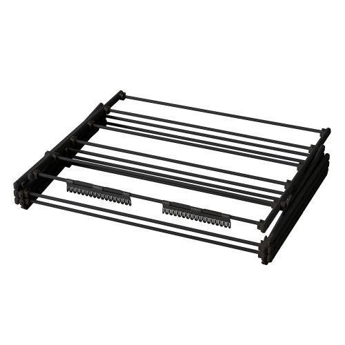 ＜ベストコ＞コンパクトスタンド物干し　ブラック