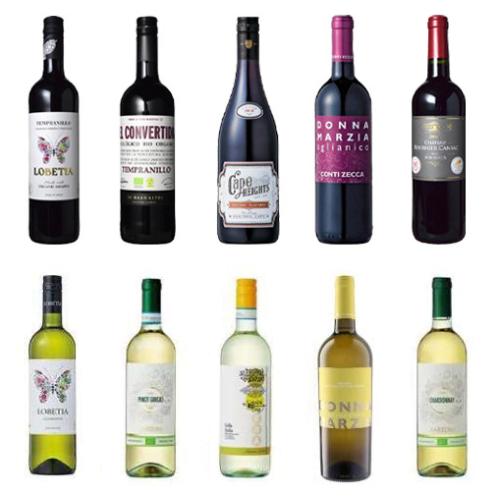 ＿【送料当社負担】＜A-styleソムリエ厳選＞「認証取得」赤白ワイン10本セット