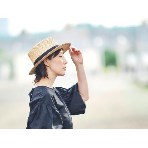 ＜田中帽子店＞マラン・フェム 麦わらカンカン帽