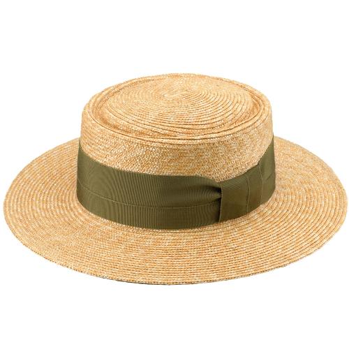 ＜田中帽子店＞アルマ 麦わらつば広ポークパイハット