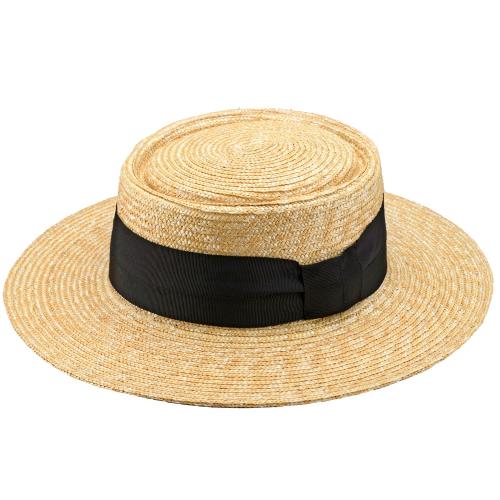 ＜田中帽子店＞アルマ 麦わらつば広ポークパイハット