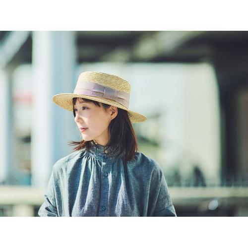 ＜田中帽子店＞アルマ 麦わらつば広ポークパイハット