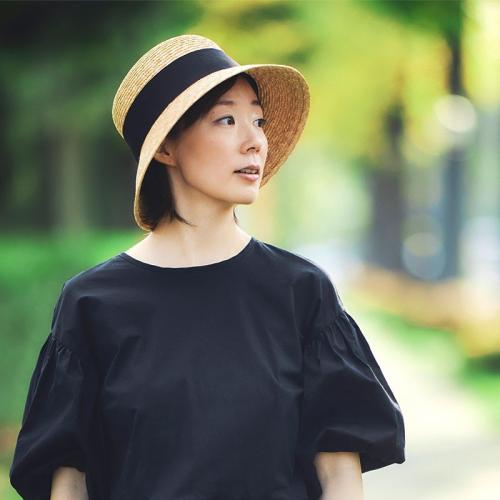 ＜田中帽子店＞アニカ 麦わら女優帽