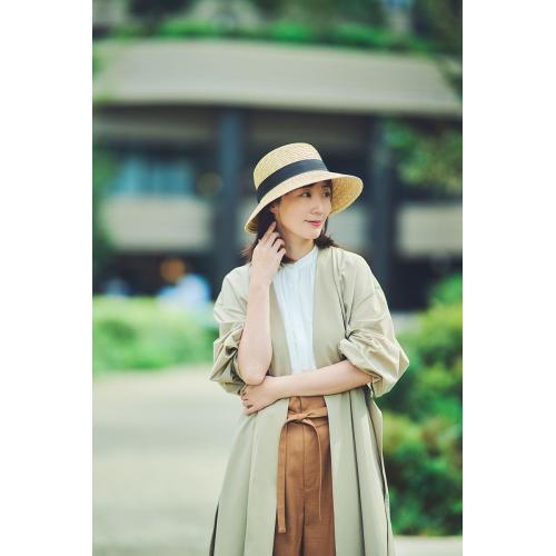 ＜田中帽子店＞オリビア 麦わら女優帽