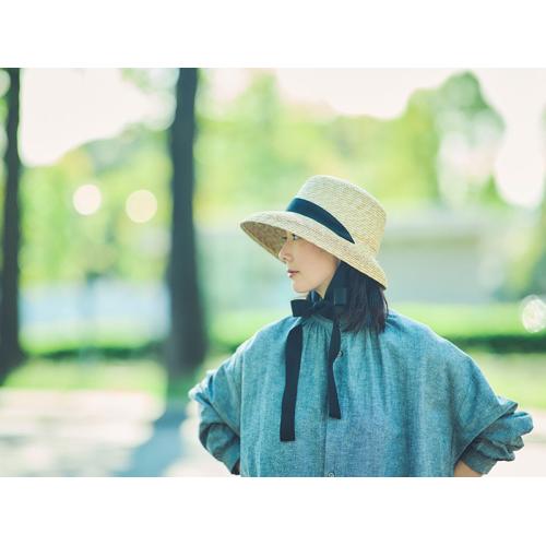 ＜田中帽子店＞ビアンカ ロングリボンカサブランカ