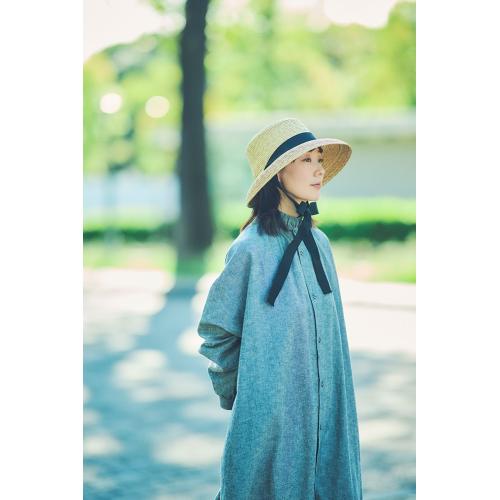 ＜田中帽子店＞ビアンカ ロングリボンカサブランカ