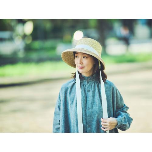 ＜田中帽子店＞ビアンカ ロングリボンカサブランカ