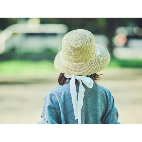 ＜田中帽子店＞ビアンカ ロングリボンカサブランカ