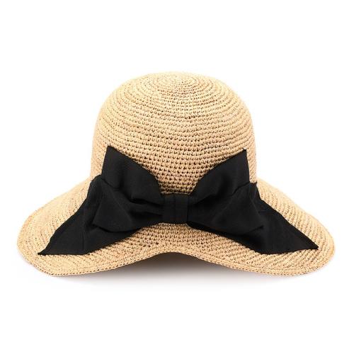 ＜田中帽子店＞デリア2 畳めるラフィアハット