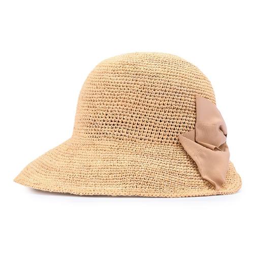 ＜田中帽子店＞デリア2 畳めるラフィアハット