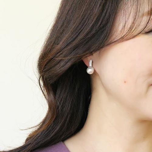 ＜アビステ＞パールイヤリング
