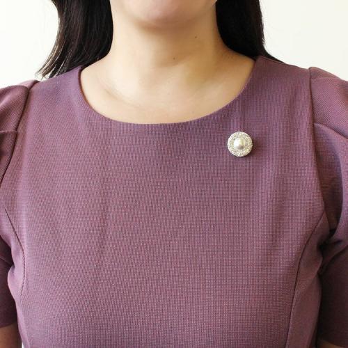 ＜アビステ＞パヴェパールブローチ