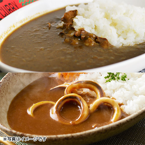 イカカレー3箱、サザエカレー3箱