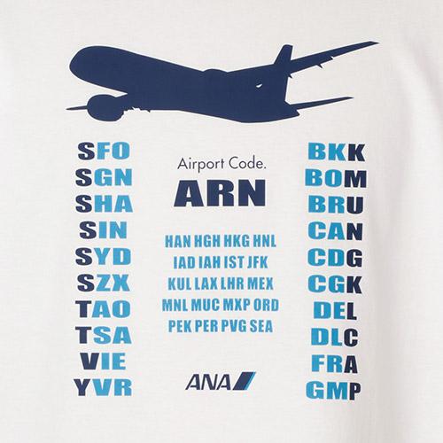 ＜ANAオリジナル＞国際線就航地3レターTシャツ(ストックホルム)