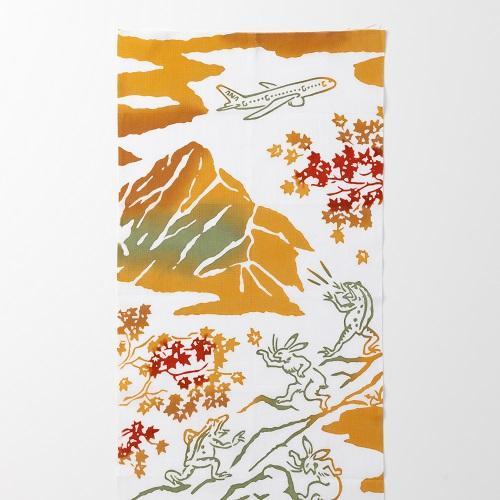 ＜ANAオリジナル＞かまわぬ for ANA　てぬぐい　鳥獣戯画（世界の旅 秋）