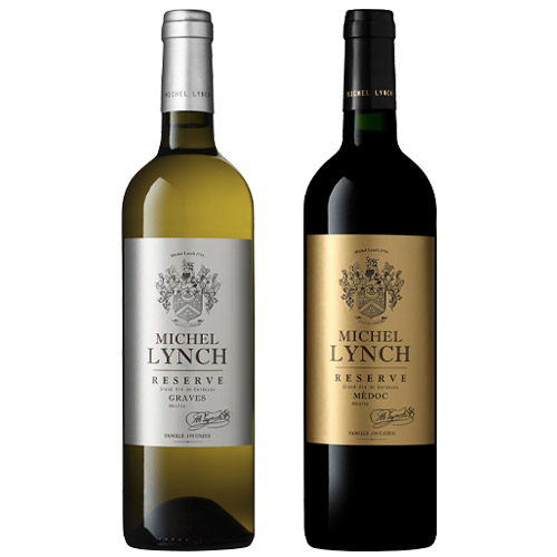 【送料当社負担】格付けワイン保有のボルドーの名門「ミッシェル・リンチ」が造り出すボルドー紅白2本セット