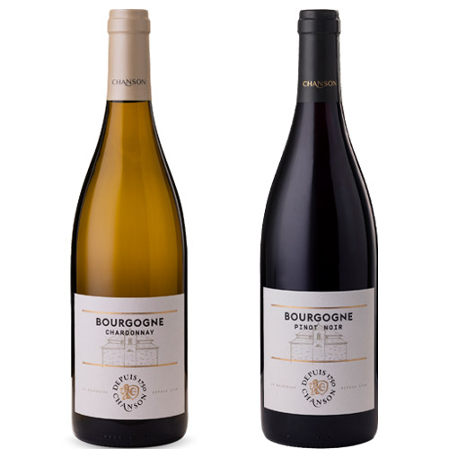 ★A-styleバイヤーおススメ★【送料当社負担】歴史の長いボーヌの老舗＜シャンソン＞のブルゴーニュルージュ・ブラン2本セット