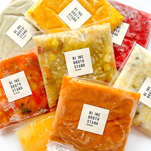 ＜BONEBROTH STAND OKINAWA＞「発酵」ボーンブロスで作る具沢山スープと季節の野菜を使ったボタージュのバラエティセット