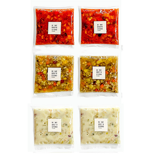 ＜BONEBROTH STAND OKINAWA＞「発酵」ボーンブロスで作る2種類のミネストローネとクラムチャウダーの具沢山スープセット