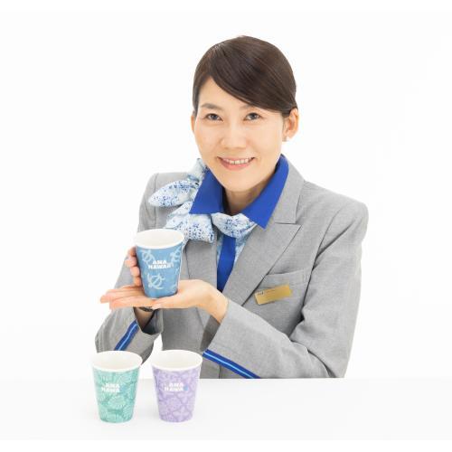 ＜ANAオリジナル＞機内紙コップデザイン陶器マグセット（ホノルル便）