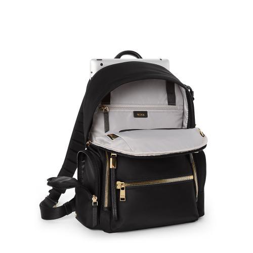 ＜TUMI＞VOYAGEUR 「セリーナ」ミディアム・バックパック  ブラック/ゴールド
