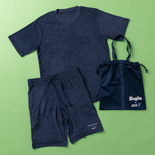 ＜FRUIT OF THE LOOM×Begin×ANA＞パイル地セットアップルームウェア（収納袋付き）